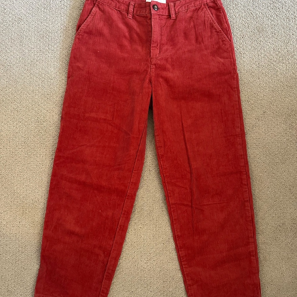 Vans Women’s Red Corduroy Pants Relaxed Fit Mid Rise - Size 28